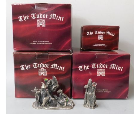 Four Tudor Mint Myth and Magic figures in boxes&nbsp;