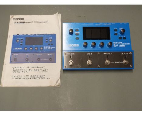 Boss SY-300 guitar synthesizer with instruction manual