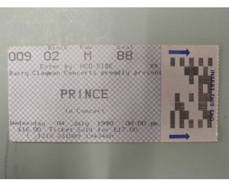 Prince - 1990 Tour programme, ticket stub and Love Sexy LP