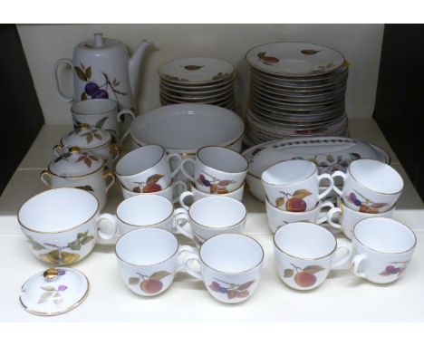 Royal Worcester 'Evesham' teaware and a small quantity of floral decorated Royal Worcester, approximately 53 pieces&nbsp;