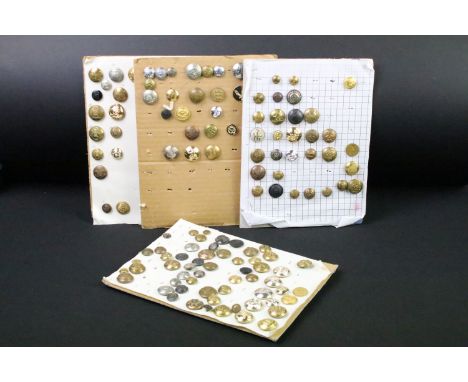 A collection of British Military Kings &amp; Queens crown regimental buttons to include The Army Education Corps, Queens Own 