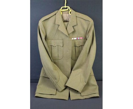 A British army dress uniform to include jacket and trousers. 