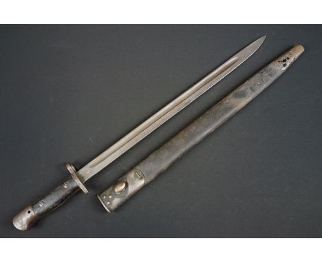 A British 1907 Pattern bayonet together with scabbard. 