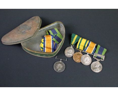 First World War full size British service medal group to include territorial force efficiency medal (861112 BMBR E. R. Foyle 