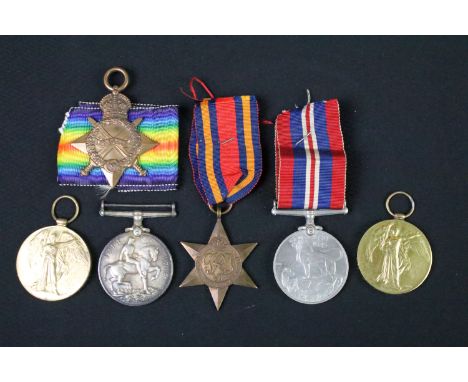 A collection of six British fully size World War One &amp; World War Two medals to include a Victory Medal &amp; 1914-18 Brit
