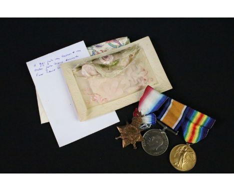 First World War full size British Service medal trio to include 1914-1915 star, war medal and defence medal issued to CAPT P.