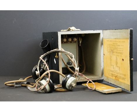 Second World War Observer Corps AD1542 ‘wartime economy model’ post telephone, RAF Ref No. 10G/125, instruction leaflet paste