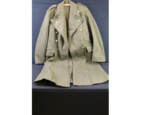 A British military Army great coat complete with Royal Artillery regimental buttons. 