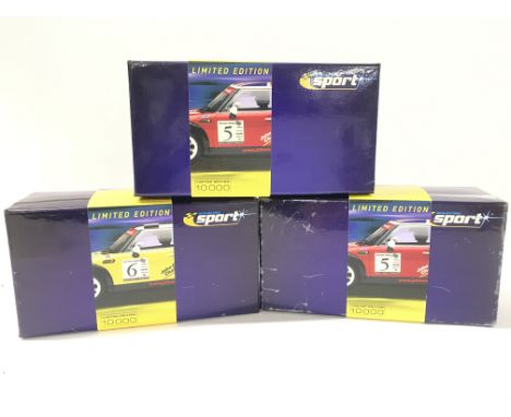 3 Boxed Scalextric Mini Coopers.