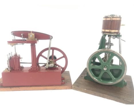 Two Scale Model Traction Static Engines.. A Stuart Turner Beam Engine And A Stuart No.1 Vertical Engine. No Reserve.