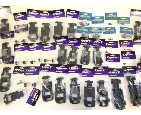 A Box Containing A Collection of New Scalextric Spares.