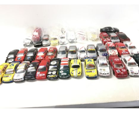 A collection of Scalextric cars ..spares and accessories. No reserve