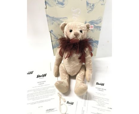 A Boxed Steiff Grace Teddy Bear. Limited Edition. With Certificate.