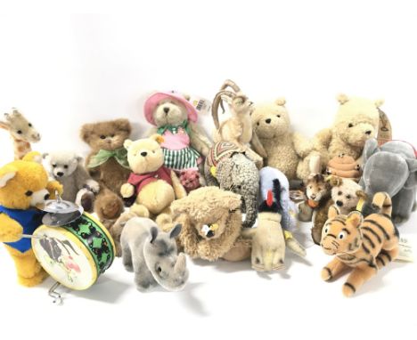A Collection of Various Teddy Bears Including Steiff.