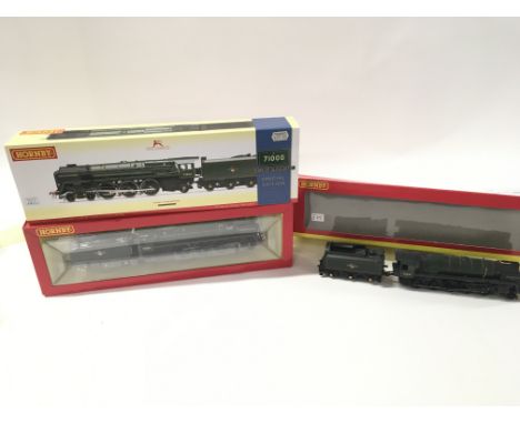Two boxed Hornby model locomotives R3191 special edition Standard Class 8P Duke of Gloucester DCC ready and a Loco with tende