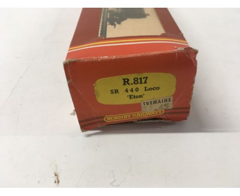 A boxed Model locomotive with tender by Hornby. R.817 SR 4 4 0. ETON. 00 gauge. No Reserve