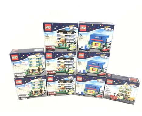 9 boxes of sealed Lego. To include 1 40183 Bricktober Town Hall. 2 40141 Bricktober Hotel. 3 40143 Bricktober Bakery. 3 40144