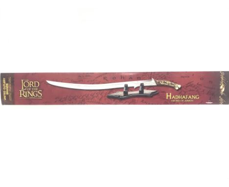 A Boxed United Cutlery Brands Ornamental Replica The Lord Of The Rings Hadhafang Sword Of Arwen. No Reserve.