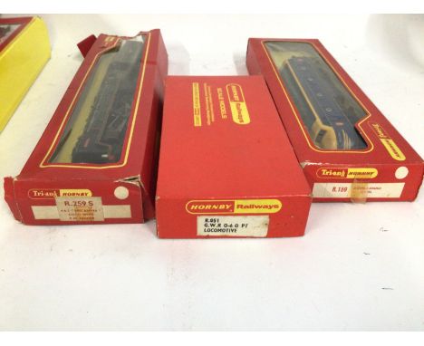 3x boxed Triang Hornby model locomotives includes R.259S. Britannia with tenderâ€¦R051 GWR â€¦R.159 Double ended diesel. 00 g