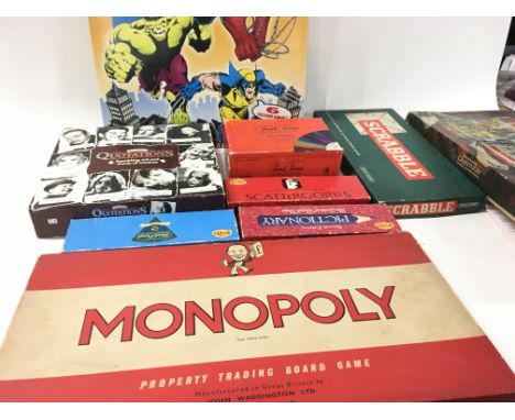 A collection of 9 boxed games including Campaign..Monopoly ..Quotations plus others.