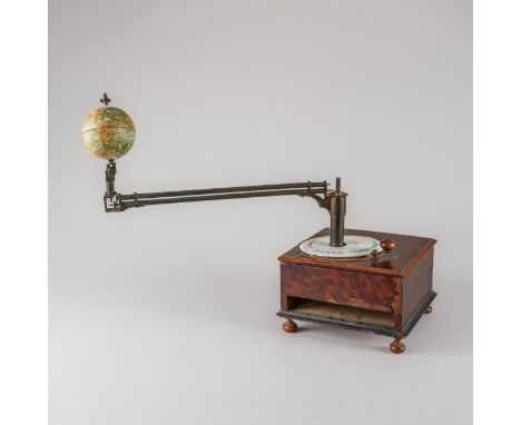 A FRENCH LUNARIUMSigned Delamarche, 25 rue Serpente, Paris, circa 1890The geared brass armature supporting the 3” globe, from