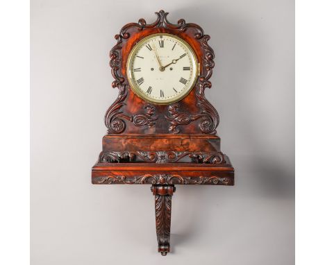 A LATE WILLIAM IV / EARLY VICTORIAN MAHOGANY BRACKET CLOCK AND BRACKETBy James Moore French, Royal Exchange, London, circa 18
