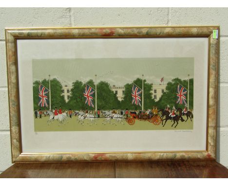 Vincent Haddelsey (1929-2010) Limited Edition print 163/175 pencil signed 54cm x 88cm.  "The Royal Wedding" 