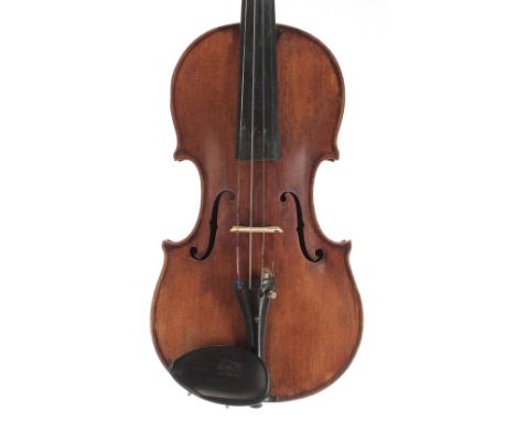 Good violin labelled Raffaele Trapani Napoli no. 910, the birds eye maple one piece back of broad curl with similar wood to t