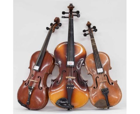 Contemporary viola labelled Tatra by Rosetti, Stradivarius Model..., 15 7/16", 41.80cm; also an early 20th century German vio