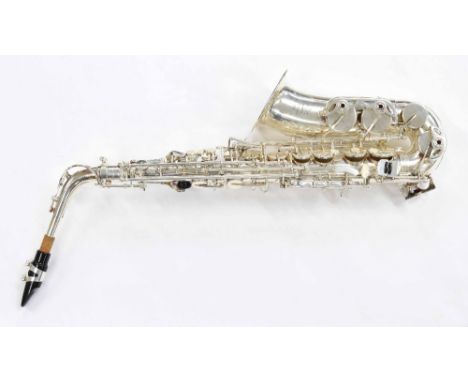 Stagg 77-SA/SL silver plated alto saxophone, cased (with crook and mouthpiece)