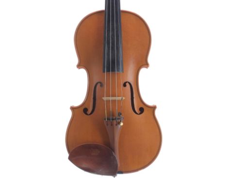 Modern Italian violin labelled Lorenzo Frassino Guado, Cremona... 1991, the two piece back of medium curl with similar wood t