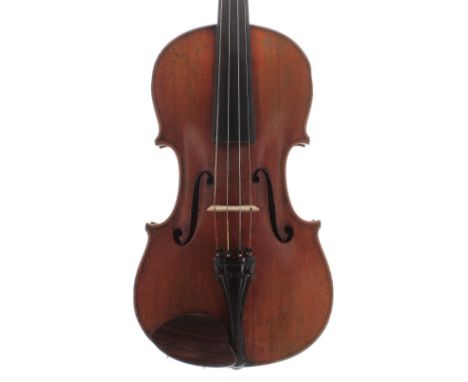 19th century viola labelled by Louis Lowendthal, Dresden, 1884, copy Joseph Guarnerius Del Gesu; also stamped on the button, 