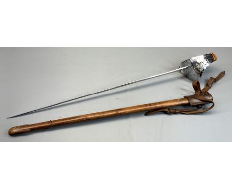 EDWARD VII 1897 PATTERN INDIAN ARMY INFANTRY OFFICER'S SWORD by Robert Mole &amp; Sons Birmingham - in leather scabbard, 82.5