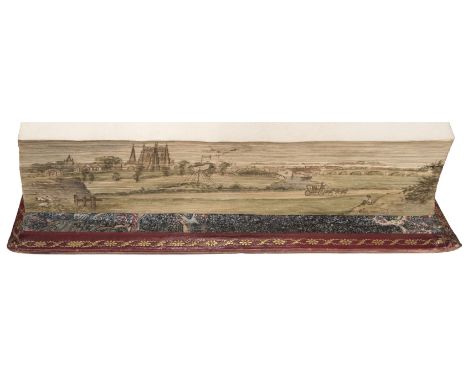 Fore-edge painting. The History and Antiquities of the Abbey and Borough of Evesham..., by William Tindal. Evesham: John Agg,