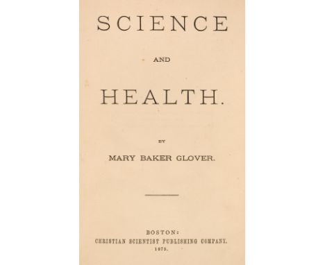 Eddy (Mary Baker Glover). Science and Health, 1st edition, Boston: Christian Scientist Publishing Company, 1875, errata leaf,