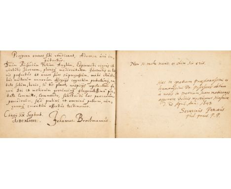 * Liber Amicorum of Richard Tate. Compiled while a student at the University of Copenhagen, April to October 1648, 112 leaves