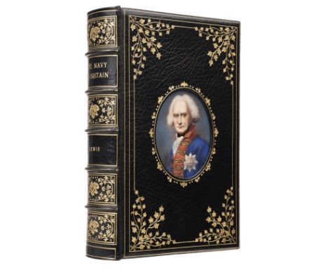 Cosway-style binding. The Navy of Great Britain. A Historical Portrait, by Michael Lewis, 1st edition, London: George Allen a