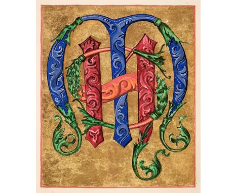 Illuminated Manuscript. Dies Irae, [England, mid 19th century], finely illuminated manuscript on rectos of 22 leaves, compris