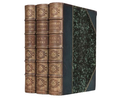 Butler (Samuel). Hudibras, 2 volumes bound in 3, London: T. Rickaby, 1793, extra-illustrated with engraved portrait frontispi