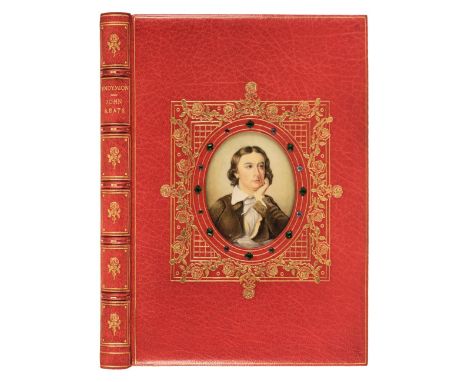 Cosway-style binding. Endymion, a Poetic Romance, by John Keats, New York: Elston Press, 1902, half-title, double-page woodcu
