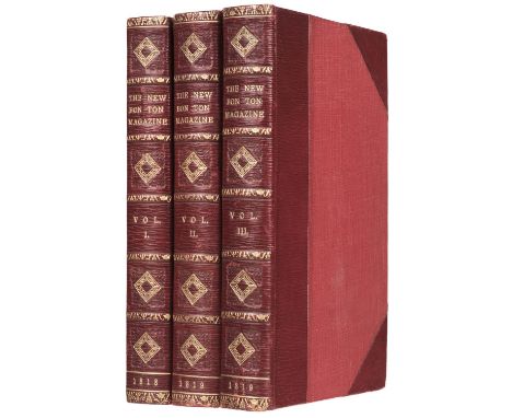 New Bon Ton Magazine; or, Telescope of the Times, 3 volumes (of 6), May 1818-October 1819, containing issues 1-3, 5, 7-18 bou