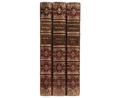 Congreve (William). The Works of Mr. William Congreve, Consisting his Plays and Poems, 3 volumes, Birmingham: John Baskervill