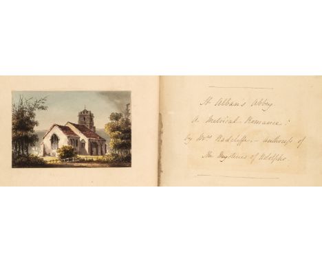 Radcliffe (Ann, 1764-1823). St Alban’s Abbey. A Metrical Romance [in Ten Cantos] by Mrs. Radcliffe, Authoress of The Mysterie