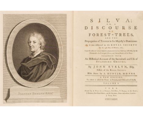  Evelyn (John). Silva: or, A Discourse on Forest Trees.., New Edition, 2 volumes, York: A. Ward for J. Dodsley; 1786, 42 engr