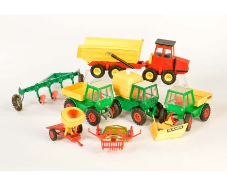 Gama u.a., Konvolut Landwirtschaftsmodelle, W.-Germany u.a, Kst + Druckguss, LM, Z 2-3, Gama a.o., Bundle Agriculture Vehicle