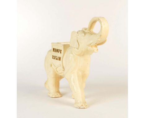 Mampe, Werbefigur "Elefant", 33 cm, min. LM, 20/30er Jahre, Keramik, Mampe, Advetising Figure "Elephant", min. paint d., from
