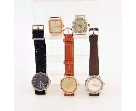 Eterna u.a., 5 Armbanduhren, 30-35 mm, meist guter Zustand, Eterna a.o., 5 Watches, mostly good condition