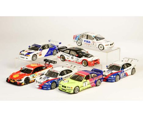 Autoart u.a., 7x BMW Rennwagen (M 3, GTR u.a.), 1:18, meist Z 1, teilw. Mängel möglich, für Selbstabholer, Autart a.o., 7x BM