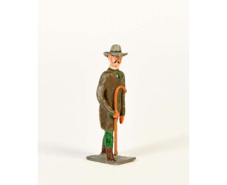 Heyde, Mann mit Stock, Germany VK, 5,8 cm, min. LM, sonst guter Zustand, Heyde, Man with Stick, Germany pw, min. paint d., ot