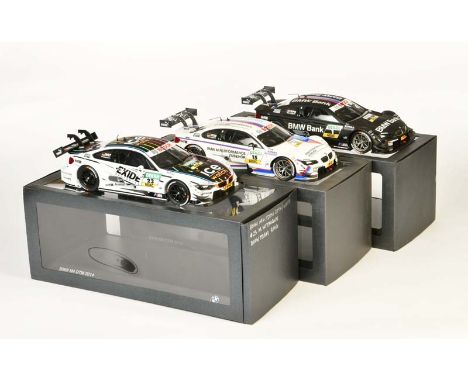 Minichamps + Norev, 3x BMW M 3 DTM, 1:18, Okt, Antennen geknickt, 1 Spoiler lose, Minichamps + Norev, 3x BMW M 3 DTM, 1:18, b